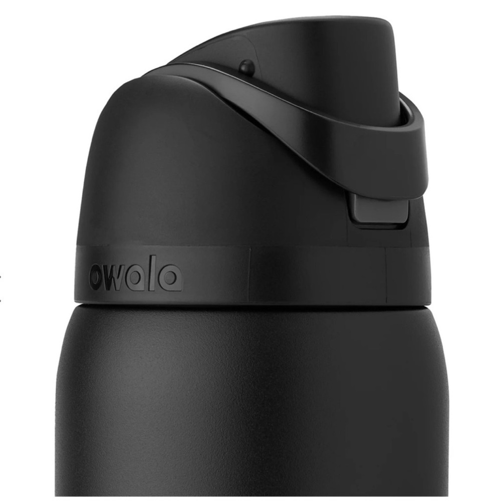 Owala Free-Sip 32 oz Stainless Steel Water Bottle, color is Very Very Dark - Picture 6 of 6